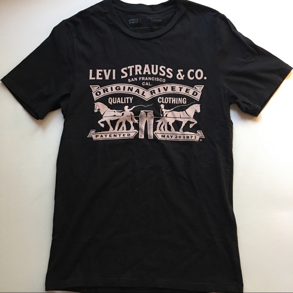 Levi Strauss & Co T-Shirt Black Graphic Sz XS